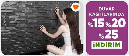 Duvar Kağıtlarında %15-%20-%25 İndirim