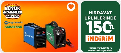 Askaynak Magmaweld Markalı Hırdavat Ürünlerinde 10000 e 150 TL İndirim