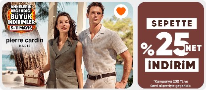 Sepette  %25 net indirim
