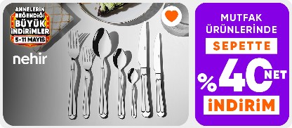"Nehir ürünlerinde Sepette %40 net indirim "