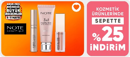 Kozmetik ürünlerinde sepette %25 indirim