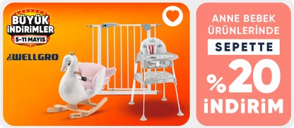 Wellgro Anne Bebek Ürünlerinde Sepette %20 İndirim
