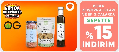 OG Natural Bebek Atıştırmalıkları ve Ek Gıdalarda Sepette %15 İndirim