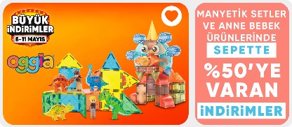 Oggia Markalı Manyetik Setler ve Anne Bebek Ürünlerinde Sepette %50'ye Varan İndirim