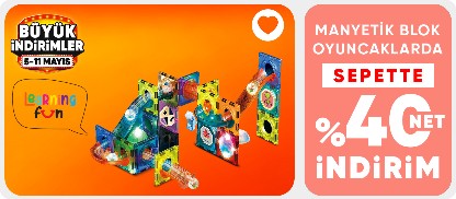 Learning Fun Manyetik Blok Oyuncaklarda Sepette Net %40 İndirim