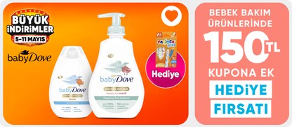 Dove baby alışverişine Carioca hediye