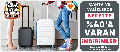 En sevilen çanta ve valizlerde sepette %35'e varan indirim