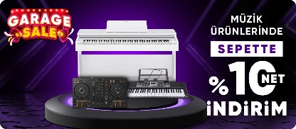 Müzik ürünlerinde  sepette %10 net indirim