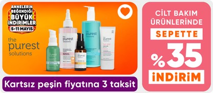 Cilt bakımürünlerinde sepette %35  indirim