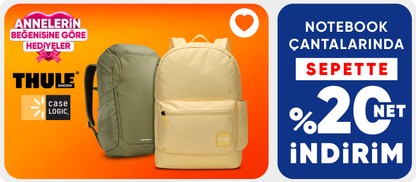 Thule ve Case Logic Notebook Çantalarında Sepette %20 İndirim