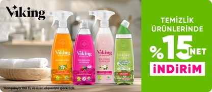 Viking Temizlik Ürünlerinde 100 TL ve Üzeri Net %15 İndirim