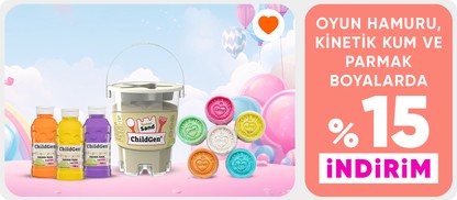 ChildGen Play Dough Oyun Hamuru, Kinetik Kum ve Parmak Boyalarda %15 İndirim!