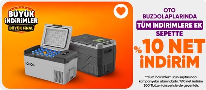 Oto Buzdolaplarında 300 TL Üzerine %10 İndirim