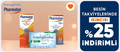 Pharmaton ve Enterogermina Besin Takviyelerinde 2. Ürüne %25 İndirim
