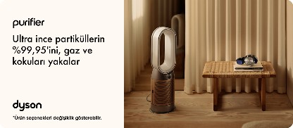 Dyson purifier  Ultra ince partiküllerin %99,95'ini  gaz ve kokuları yakalar