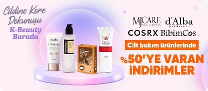 Cilt bakım ürünlerinde  %50'ye varan indirimler