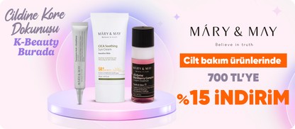 Cilt bakım ürünlerinde  700 TL'ye %15 indirim
