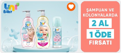 Unibaby Şampuan ve Kolonyalarda 2 Al 1 Öde