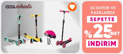 Cool Wheels Scooter ve Kasklarda Sepette Net %25 İndirim