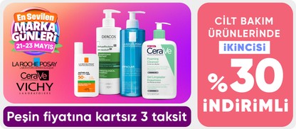 Cilt bakım ürünlerinde 2.’si %30 indirimli