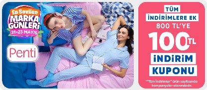 Tüm indirimlere 800 TL'ye 100 TL indirim kuponu