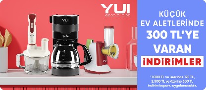 YUI Küçük ev aletlerinde  300 TL'ye varan indirimler