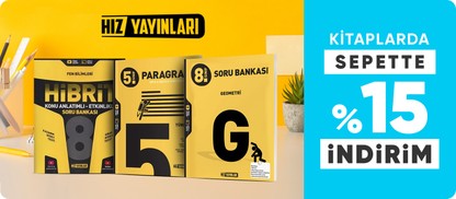 Kitaplarda  sepette %15 indirim