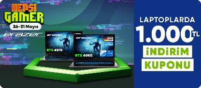 Erazer Laptoplarda 1.500 TL Kupon