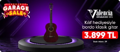 Kılıf hediyesiyle bordo klasik gitar 3.899 TL