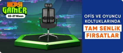 Ofis ve oyuncu koltuklarında  tam senlik fırsatlar