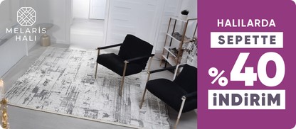 Melaris Halı Ürünlerinde Sepette %40 İndirim