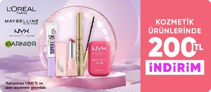 Kozmetik ürünlerinde  1.000 TL'ye 200 TL indirim
