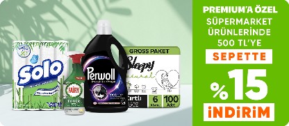 Süpermarket ürünlerinde sepette %15 indirim 