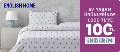English home 1000 tlye 100 tl indirim