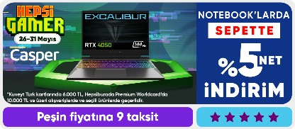 Casper Notebooklarda Sepette %5 Net İndirim