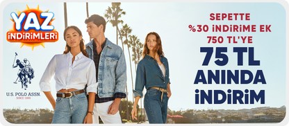 Sepette %30 indirime ek  750 TL'ye 75 TL anında indirim