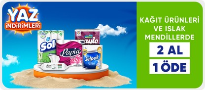  Kağıt Ürünlerinde 2 al 1 öde