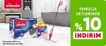Temizlik setlerinde  300 TL'ye %10 indirim