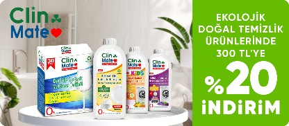 Ekolojik doğal temizlik ürünlerinde  300 TL'ye %20 indirim