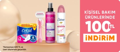 Kişisel Bakım ürünlerinde 400 TL'ye 100 TL indirim