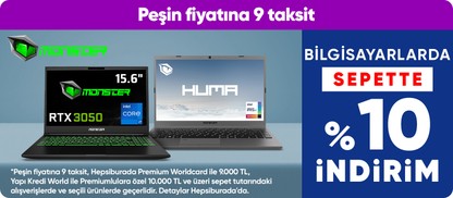 Bilgisayarlarda  sepette %10 indirim