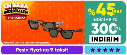 Rayban&Prada&Miu Miu gözlükler sepette %45 net indirim