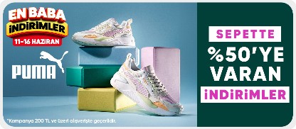 Puma ürünlerinde sepette %50'ye varan indirim