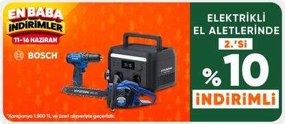 Bosch Professional Ürünlerinden 2. Ürüne %10 İndirim