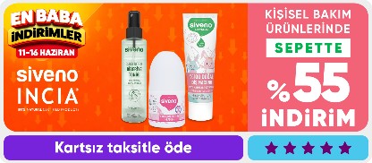 Siveno ve Incia Bakım Ürünlerinde Sepette %55 İndirim