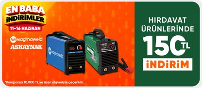 Askaynak Magmaweld Markalı Hırdavat Ürünlerinde 10000 TL'ye 150 TL İndirim