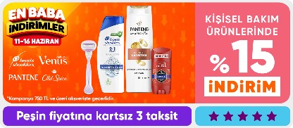 Pantene,H&S,Gillette Venüs,Old Spice Kişisel Bakım Ürünlerinde 750TL ve Üzerine %15 İndirim!