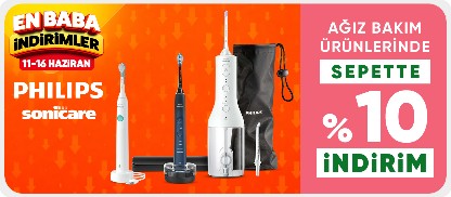 Philips Sonicare Ağız Bakım Ürünlerinde Sepette %10 İndirim!