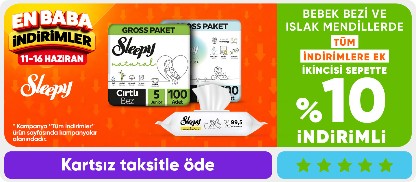 Bebek bezi ve ıslak mendillerde  tüm indirimlere ek 2.’si sepette %10 indirimlİ