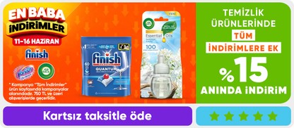 Temizlik ürünlerinde tüm indirimlere ek  %15 anında indirim